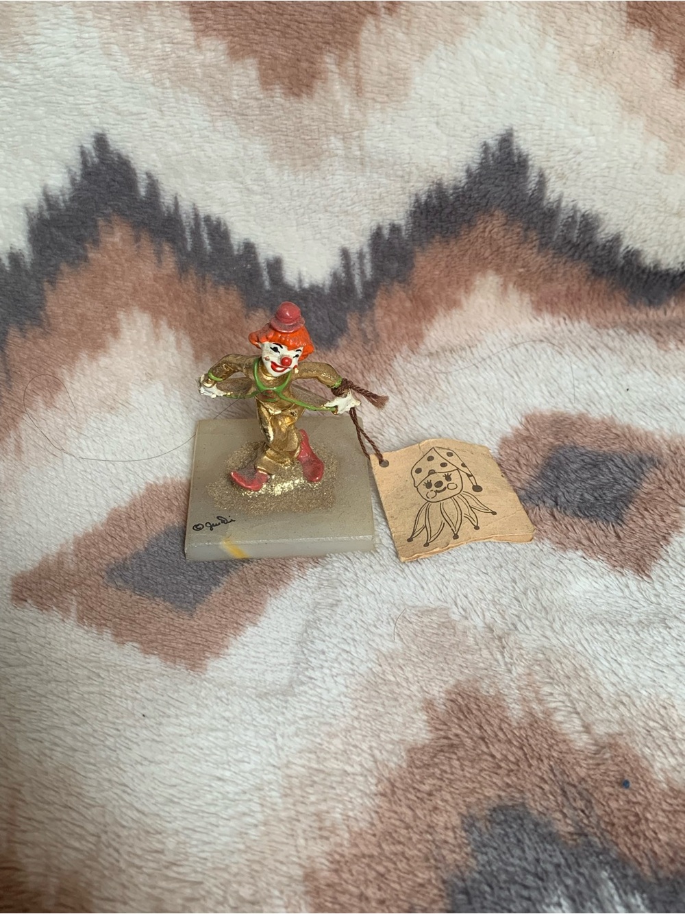 GiDi 24k gold plated clown Figurine